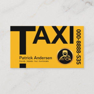 Stuurprogramma Creative Yellow TAXI Signage Visitekaartje