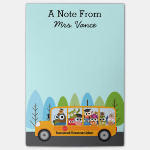 Stuurprogramma Cute Owl School Bus Post-it® Notes