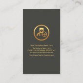 Stuurprogramma Elegant Gold Vertical Lines Chauffe Visitekaartje (Achterkant)