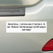 Stuurprogramma in ruste bumpersticker (Op auto)