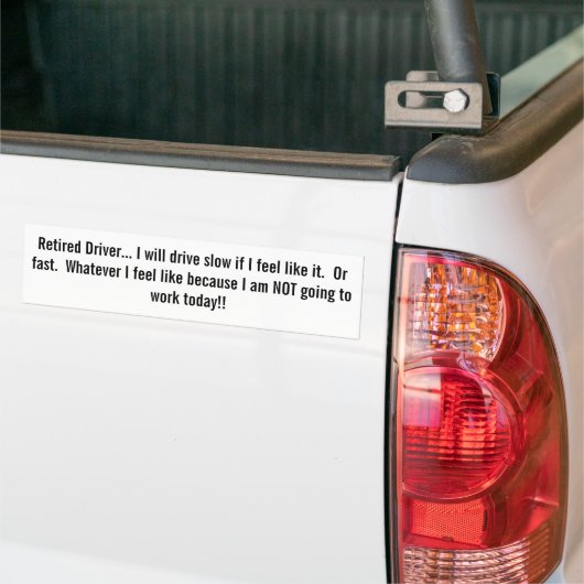 Stuurprogramma in ruste bumpersticker (Op Truck)