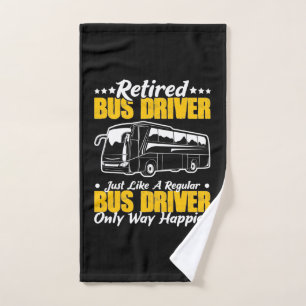 Stuurprogramma in ruste bus handdoek