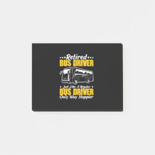Stuurprogramma in ruste bus post-it® notes