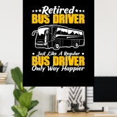 Stuurprogramma in ruste bus poster (Thuiskantoor)