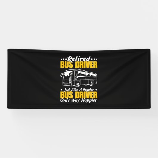 Stuurprogramma in ruste bus spandoek (Horizontaal)