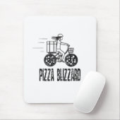 Stuurprogramma Pizza Blizzard Bike Courier Muismat (Met muis)