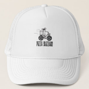 Stuurprogramma Pizza Blizzard Bike Courier Trucker Pet