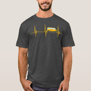 Stuurprogramma school hartslag EKG Pulse Bus Drivi T-shirt