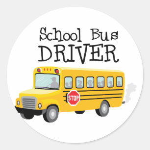 Stuurprogramma school ronde sticker