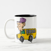 Stuurprogramma school tweekleurige koffiemok (Links)