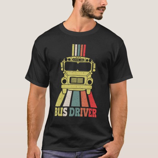 Stuurprogramma schoolbus - bus - chauffeur t-shirt (Voorkant)
