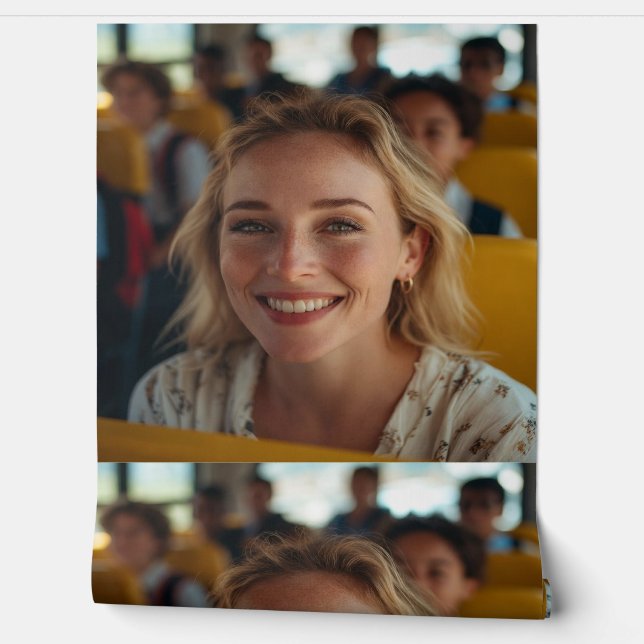 Stuurprogramma Schoolbus Foto Aanpassen Behang (Afrollen)