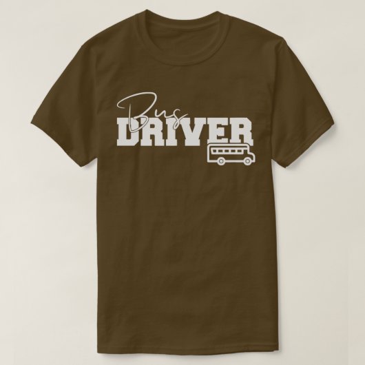 Stuurprogramma schoolbus met cadeau-bus t-shirt (Design voorkant)