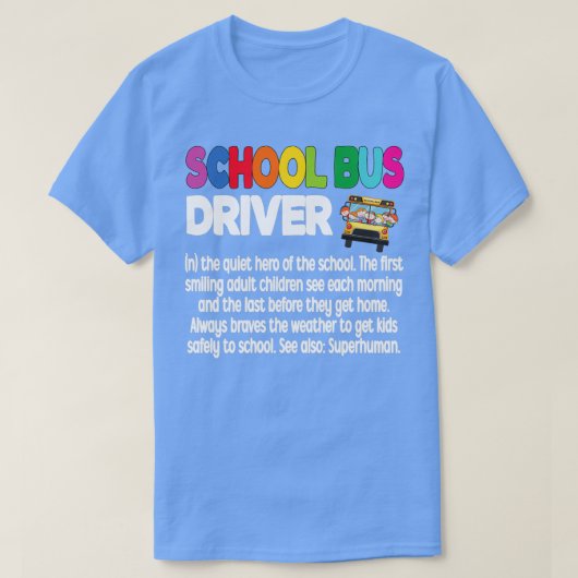 Stuurprogramma schoolbus t-shirt (Design voorkant)