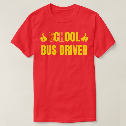 Stuurprogramma schoolbus t-shirt (Design voorkant)