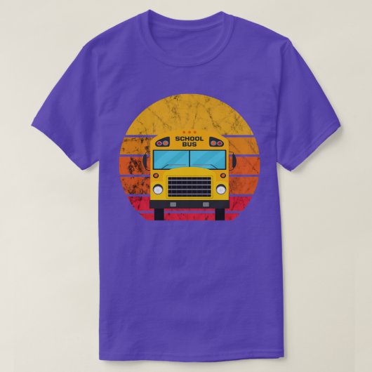 Stuurprogramma  Sunset Bus Drivers Retro T-shirt (Design voorkant)