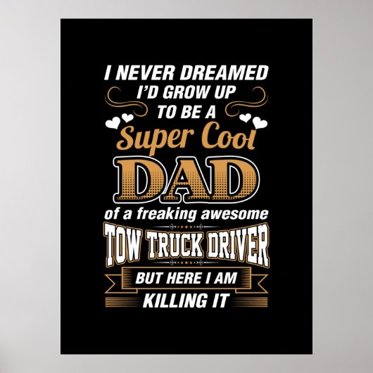 Stuurprogramma Super Cool Dad nooit droomd Poster (Voorkant)