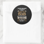 Stuurprogramma Super Cool Dad nooit droomd Ronde Sticker (Tas)