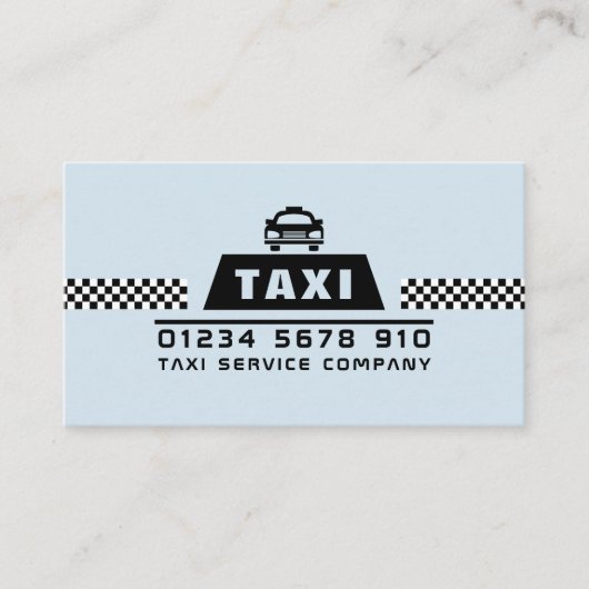 Stuurprogramma Trendy & Modern Taxi Cab Visitekaartje (Voorkant)