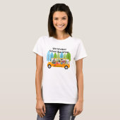 Stuurprogramma voor beste schoolbus ter wereld t-shirt (Voorkant volledig)