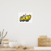 Stuurprogramma voor de bouwnijverheid Cement Mixer Poster (Keuken)