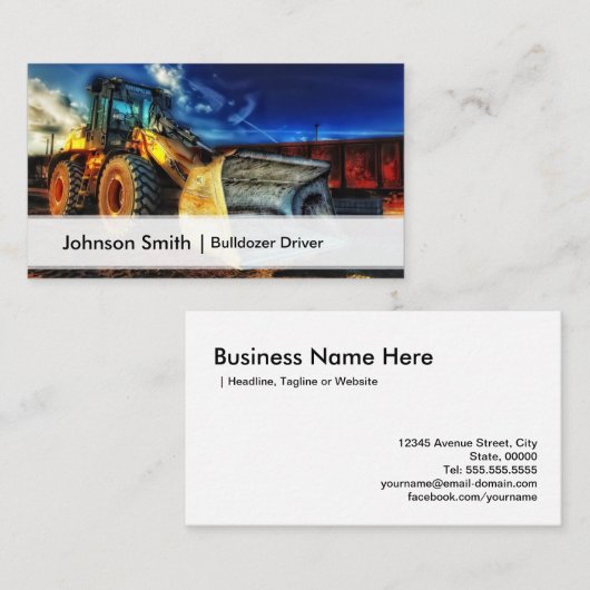 Stuurprogramma voor professionele constructiedrukm visitekaartje (Voorkant / Achterkant)