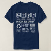 Stuurprogramma voor schoolbus Multitasking T-shirt (Design voorkant)