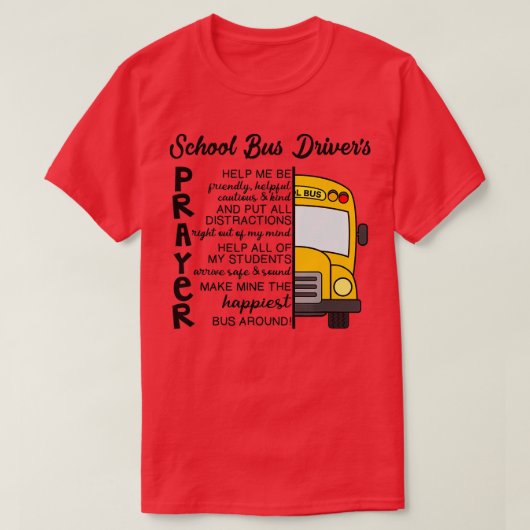 Stuurprogramma voor schoolbussen t-shirt (Design voorkant)