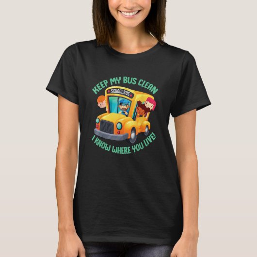 Stuurprogrammabus schoolbus t-shirt (Voorkant)