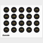 Stuurprogrammahartslag Ronde Sticker (Vel)
