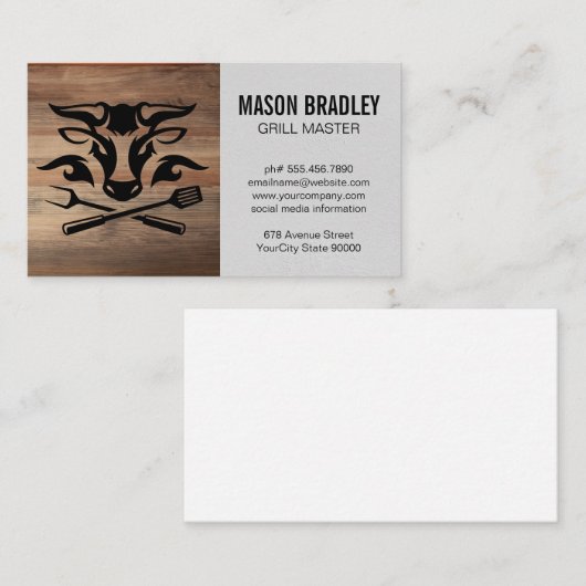 Stuurprogramma's en BBQ Tools Visitekaartje (Voorkant / Achterkant)