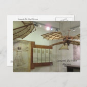 Stuurstukken van het Leonardo Da Vinci-museum Briefkaart (Voorkant / Achterkant)