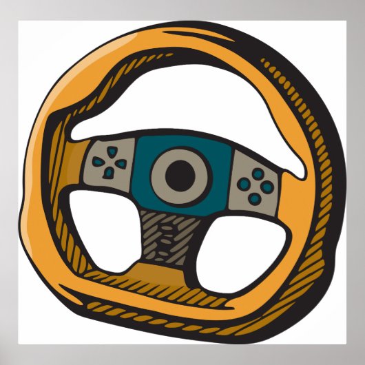Stuurwiel Poster (Voorkant)