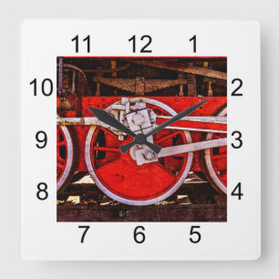 stuurwieltjes vierkante klok