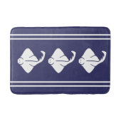 STUURWit op blauwe tafellamp Badmat (Voorkant)