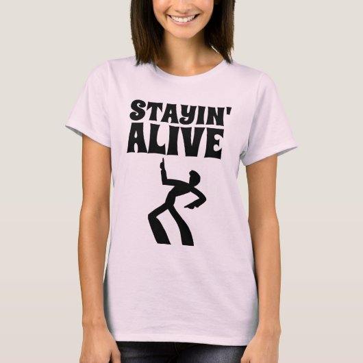 STYIN'ALIVE 1970 DISCO T-SHIRTS D'ANNIVERSAIRE (Devant)