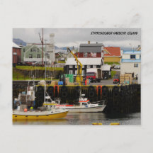 Stykkisholmur Harbor IJsland Briefkaart