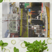 Stykkisholmur Harbour IJsland Tea Towel Theedoek (Gevouwen)