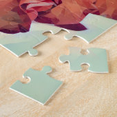 Style Abstrait Fleurs rouges Puzzle d'art (Côté)