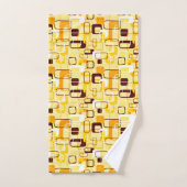 Style abstrait jaune et noir moderne (Serviette à main)