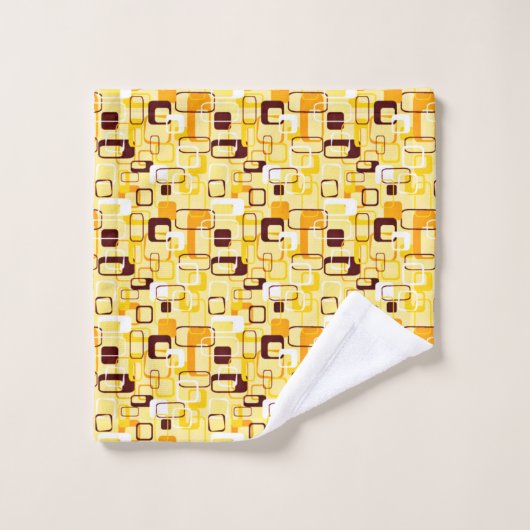 Style abstrait jaune et noir moderne (Gant de toilette)