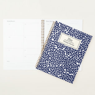 Style Abstrait motif floral bleu personnalisé