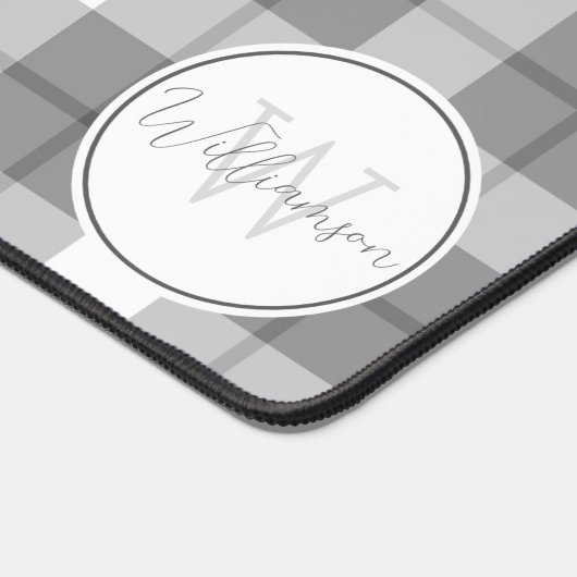 Style agricole Gris et blanc Monogramme plaqué (Coin)