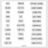 Style Agritourisme moderne Étiquettes de bocaux d' (Feuille)