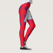 Style aigle rouge et bleu Design moderne Leggings (Droite)