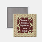 STYLE ANTIQUE GRANDMA & GRANDPA MAGNET (Recto/Verso)