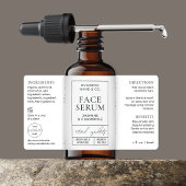 Style apothecaire Étiquette de bouteille cosmétiqu