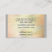 style aquarelle carte de visite personnalisé doubl (Dos)