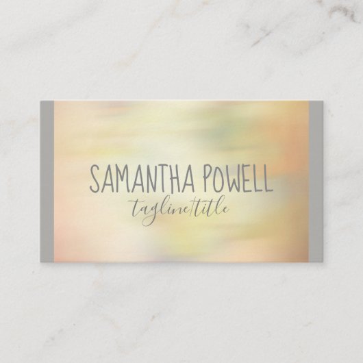 style aquarelle carte de visite personnalisé doubl (Devant)