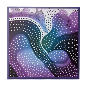Style art autochtone violet 3 de 9 Carreaux en cér